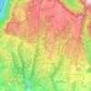 Mapa topográfico Bosco Chiesanuova, altitud, relieve