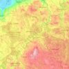 Mapa topográfico powiat ostródzki, altitud, relieve