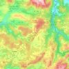 Mapa topográfico Cerdido, altitud, relieve
