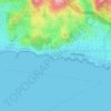 Mapa topográfico Baños del Carmen, altitud, relieve