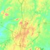 Mapa topográfico Asheboro, altitud, relieve