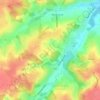 Mapa topográfico 1380, altitud, relieve