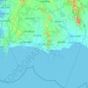 Mapa topográfico Rayong Province, altitud, relieve