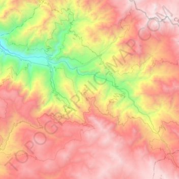 Mapa topográfico Usquil, altitud, relieve