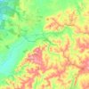 Mapa topográfico Loch, altitud, relieve