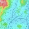 Mapa topográfico Dongnae-gu, altitud, relieve