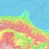 Mapa topográfico Sinop, altitud, relieve