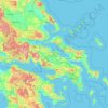 Mapa topográfico Central Greece, altitud, relieve
