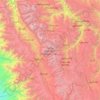 Mapa topográfico Parque Nacional Huascarán, altitud, relieve