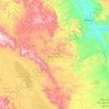 Mapa topográfico Coneto de Comonfort, altitud, relieve