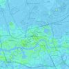 Mapa topográfico Róterdam, altitud, relieve
