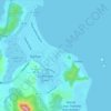 Mapa topográfico Kailua, altitud, relieve