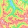 Mapa topográfico Bad Gastein, altitud, relieve