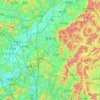 Mapa topográfico Cheongju-si, altitud, relieve