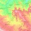 Mapa topográfico Kamareddy, altitud, relieve