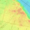 Mapa topográfico Plaza Sarmiento, altitud, relieve