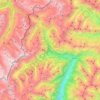 Mapa topográfico Moso in Passiria, altitud, relieve