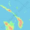Mapa topográfico Nueva Irlanda, altitud, relieve