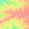 Mapa topográfico Goioxim, altitud, relieve