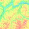 Mapa topográfico McKenzie County, altitud, relieve