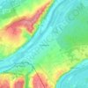 Mapa topográfico Freneuse, altitud, relieve