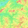 Mapa topográfico Pajottegem, altitud, relieve