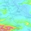 Mapa topográfico Ixtlahuacán de los Membrillos, altitud, relieve