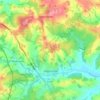 Mapa topográfico Sedlescombe, altitud, relieve