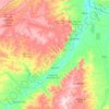 Mapa topográfico Januária, altitud, relieve