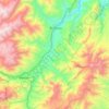 Mapa topográfico Linares, altitud, relieve