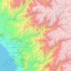 Mapa topográfico Huaral, altitud, relieve