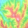 Mapa topográfico Cavatore, altitud, relieve