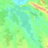 Mapa topográfico Alange, altitud, relieve