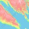 Mapa topográfico Frobisher Bay, altitud, relieve