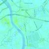 Mapa topográfico Bến Lức, altitud, relieve