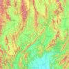 Mapa topográfico Lampang Province, altitud, relieve