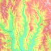 Mapa topográfico Second Branch White River, altitud, relieve