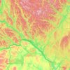 Mapa topográfico Comté de Madawaska, altitud, relieve