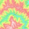 Mapa topográfico Quichuas, altitud, relieve