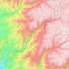 Mapa topográfico Canta, altitud, relieve