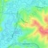 Mapa topográfico Bulleen, altitud, relieve