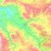 Mapa topográfico Amatlán de Cañas, altitud, relieve