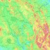 Mapa topográfico Umbria, altitud, relieve