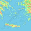 Mapa topográfico South Aegean, altitud, relieve