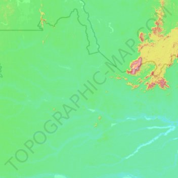 Mapa topográfico São Gabriel da Cachoeira, altitud, relieve