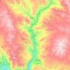Mapa topográfico Lloque, altitud, relieve
