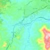 Mapa topográfico Xã Lộc Châu, altitud, relieve