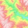 Mapa topográfico Ninabamba, altitud, relieve
