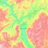 Mapa topográfico Huamuxtitlán, altitud, relieve