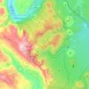 Mapa topográfico Owens River Headwaters Wilderness, altitud, relieve